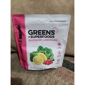 Clean Simple Eats Greens Powder Raspberry Lemonade 30 Servings 11.6oz Smoothie